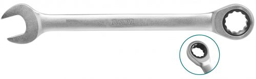 TOTAL TOOLS TCSPAR091 LLAVE COMBINADA CON RATCHET CROMADA MATE 9MM