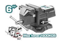 TOTAL TOOLS THT6166 PRENSA DE BANCO GIRATORIA CON YUNQUE 6"