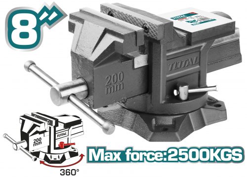 TOTAL TOOLS THT6186 PRENSA DE BANCO GIRATORIA CON YUNQUE 8"