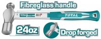 TOTAL TOOLS THT74246 MARTILLO DE BOLA CABEZA ACERO DE CARBONO FORJADO MANGO DE FIBRA DE VIDRIO 660G