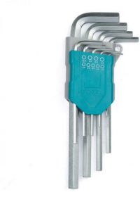 TOTAL TOOLS THT106191 JUEGO 9 LLAVES ALLEN LARGAS HEXAGONALES CR-V 1.5-10MM